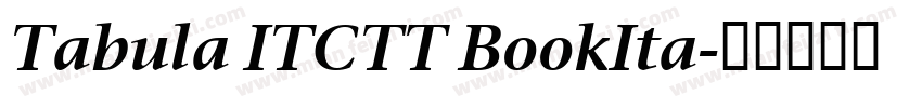 Tabula ITCTT BookIta字体转换